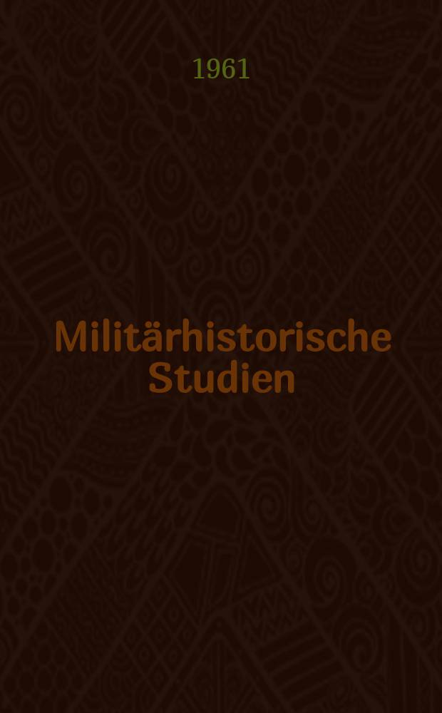Militärhistorische Studien
