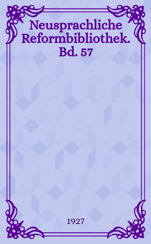 Neusprachliche Reformbibliothek. Bd. 57 : Peter the Pied Piper