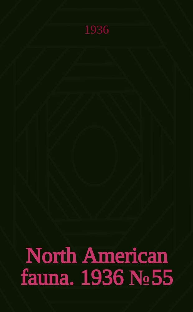 North American fauna. 1936 № 55 : The mammals und life zones of Oregon