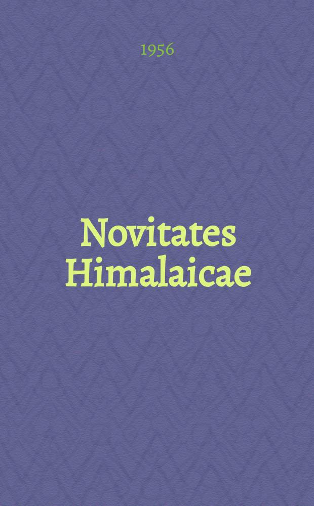 Novitates Himalaicae