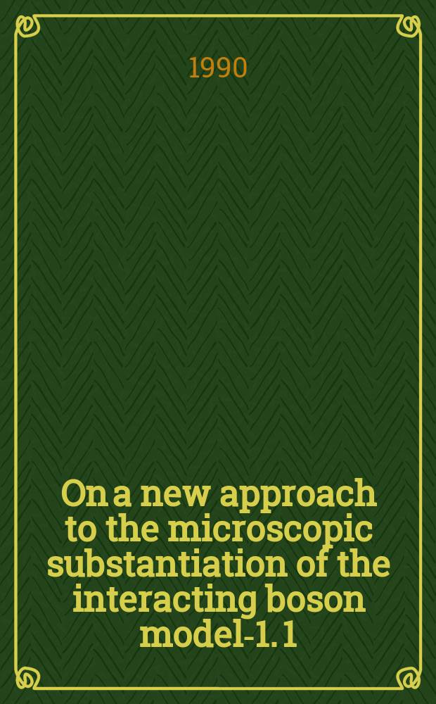 On a new approach to the microscopic substantiation of the interacting boson model-1. 1 : Microscopic determination of IBM-1 Hamiltonian parameters and application to even-even Zn isotopes