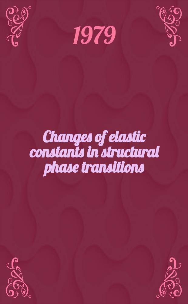 Changes of elastic constants in structural phase transitions