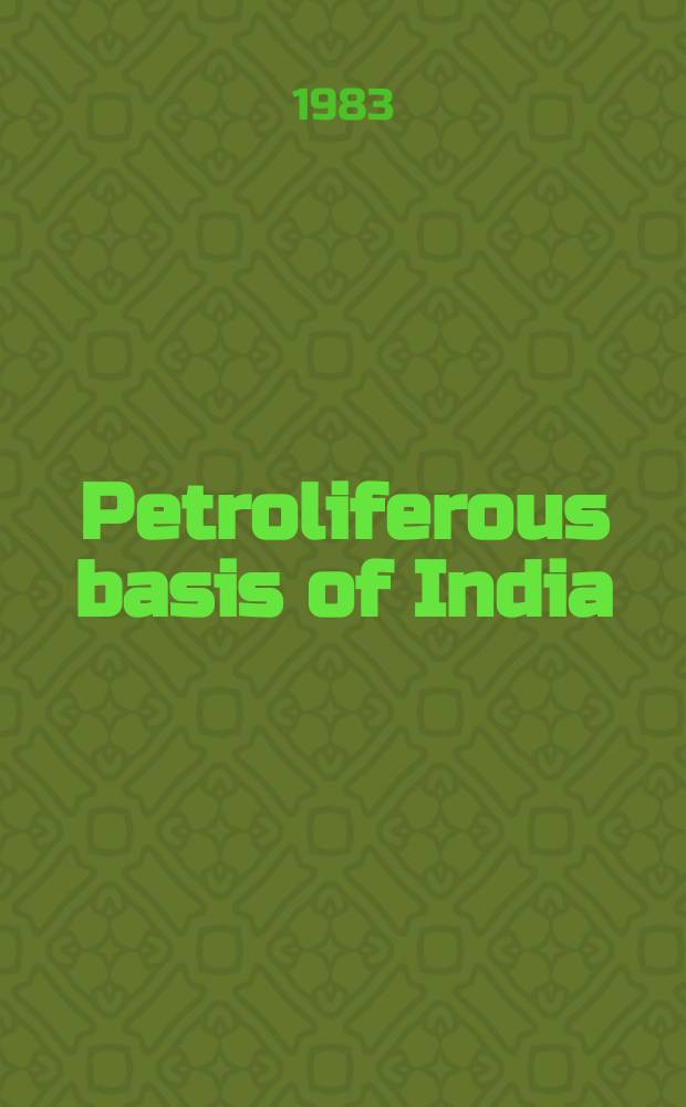 Petroliferous basis of India