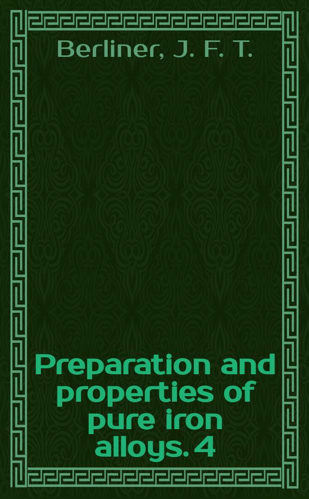 Preparation and properties of pure iron alloys. 4 : Determination of the critical ranges of pure iron-carbon alloys by the thermoelectric method