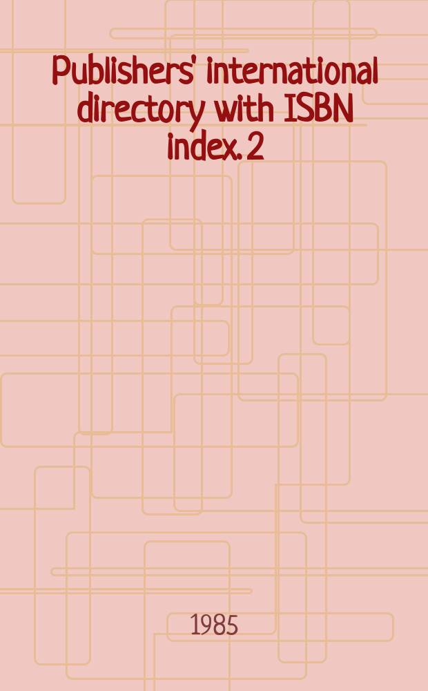 Publishers' international directory with ISBN index. 2