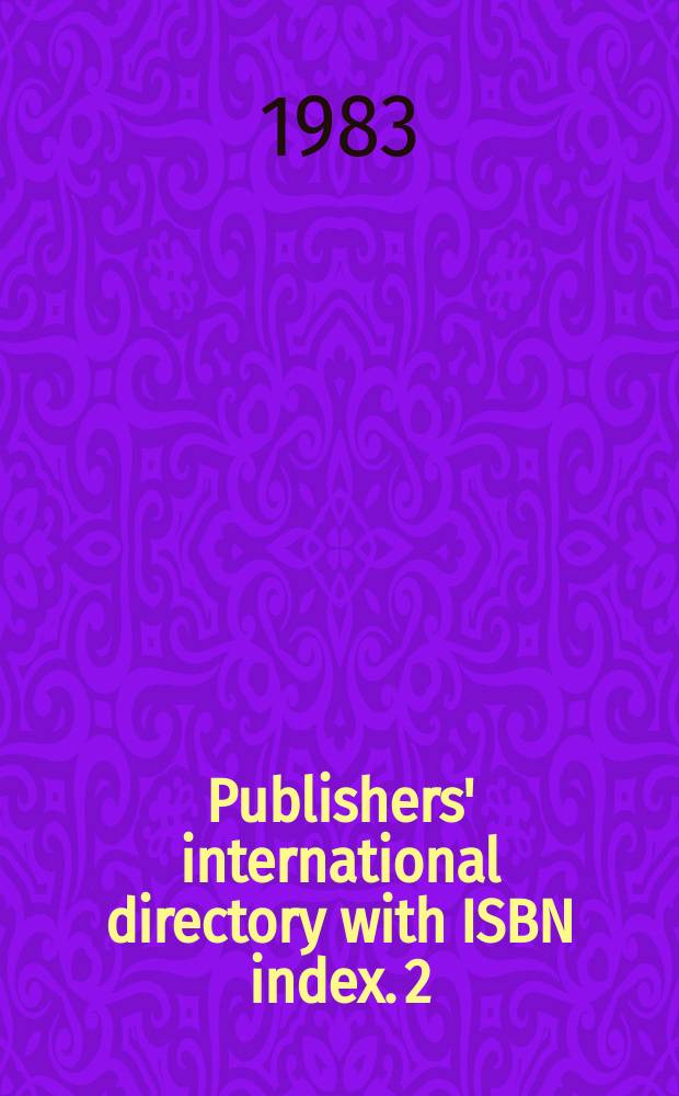Publishers' international directory with ISBN index. 2