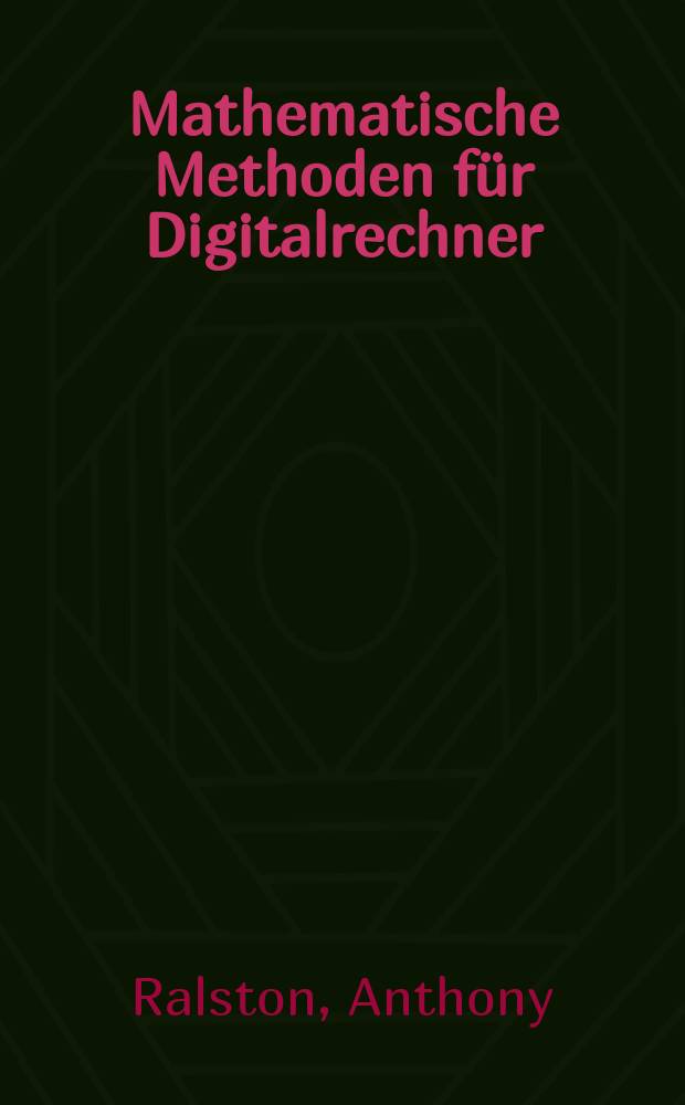 Mathematische Methoden für Digitalrechner