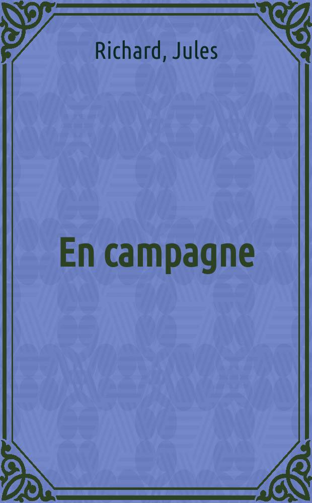 En campagne