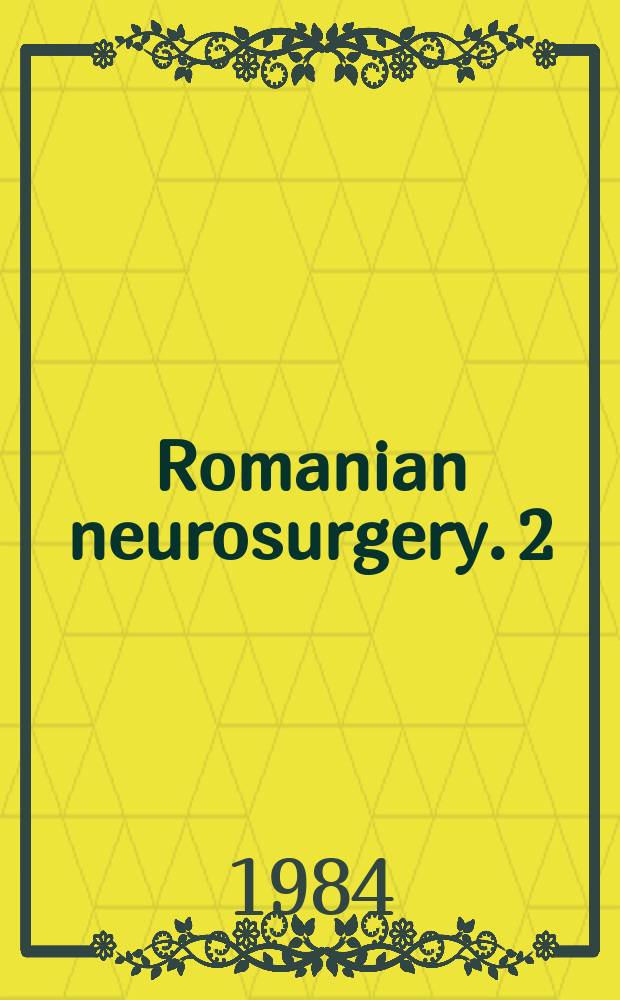 Romanian neurosurgery. 2