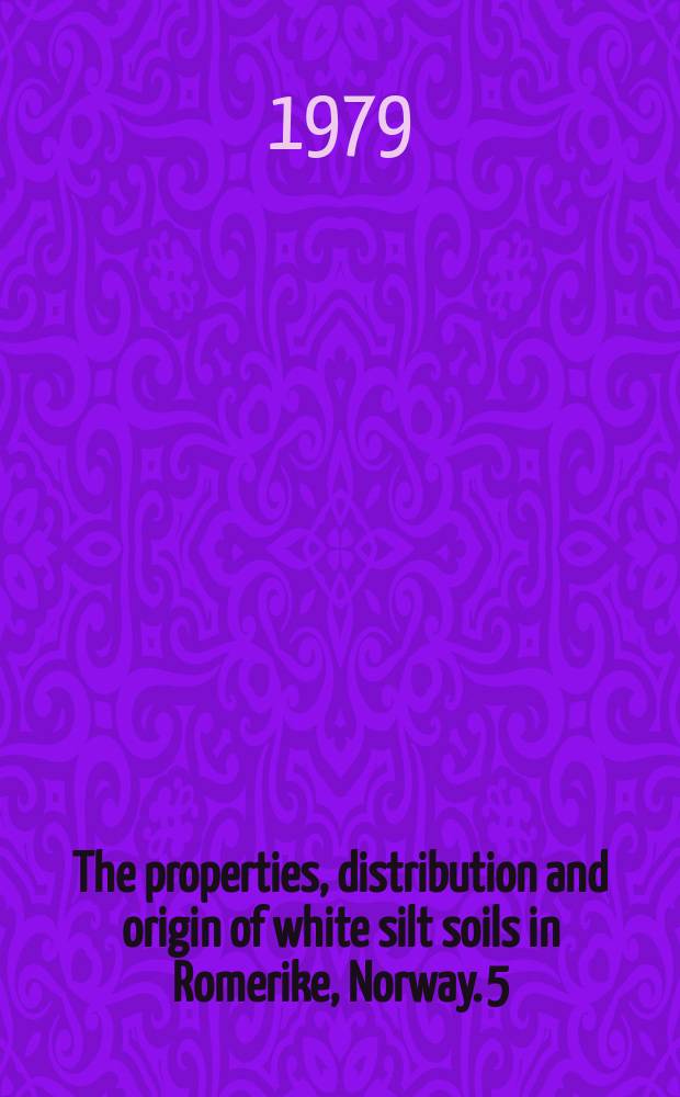 The properties, distribution and origin of white silt soils in Romerike, Norway. 5 : Relationships to other pallid soil materials