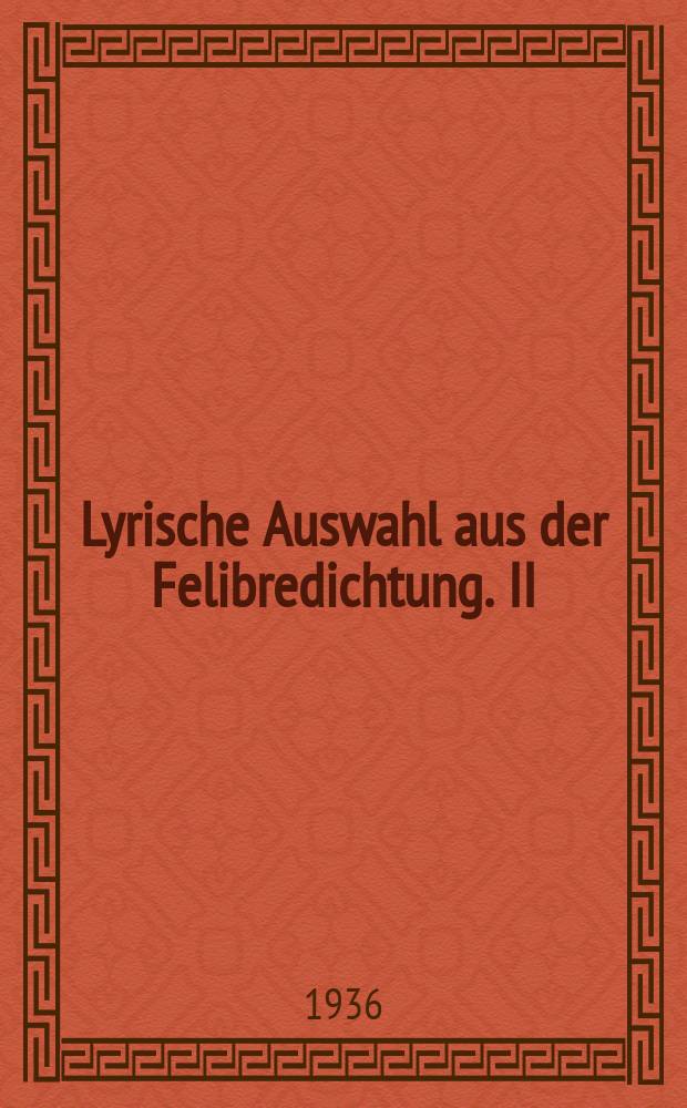 Lyrische Auswahl aus der Felibredichtung. II : Wörterbuch