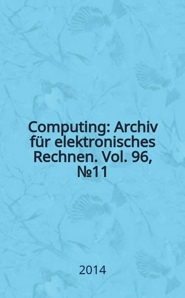 Computing : Archiv für elektronisches Rechnen. Vol. 96, № 11