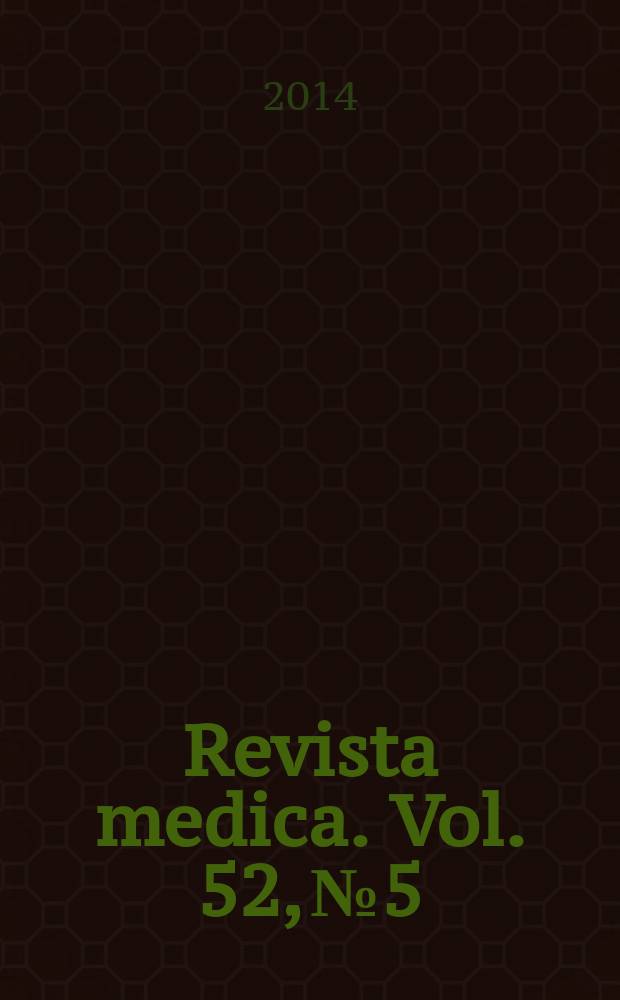 Revista medica. Vol. 52, № 5