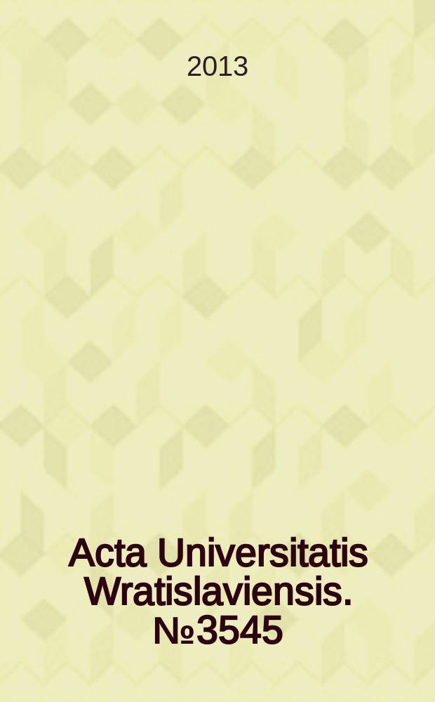 Acta Universitatis Wratislaviensis. № 3545 : Reżyser lalki = Кукловод