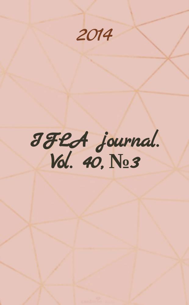 IFLA journal. Vol. 40, № 3