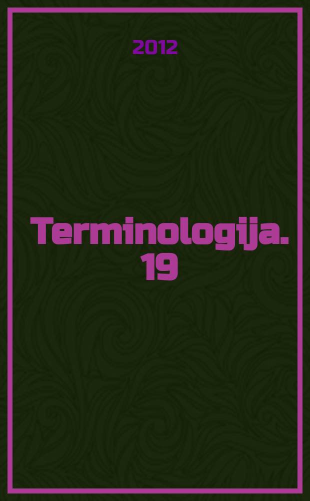 Terminologija. 19