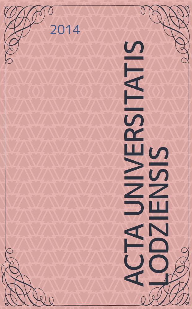 Acta Universitatis Lodziensis : Future of finance = Будущее финансов