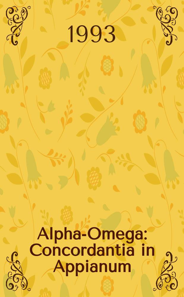 Alpha-Omega : Concordantia in Appianum