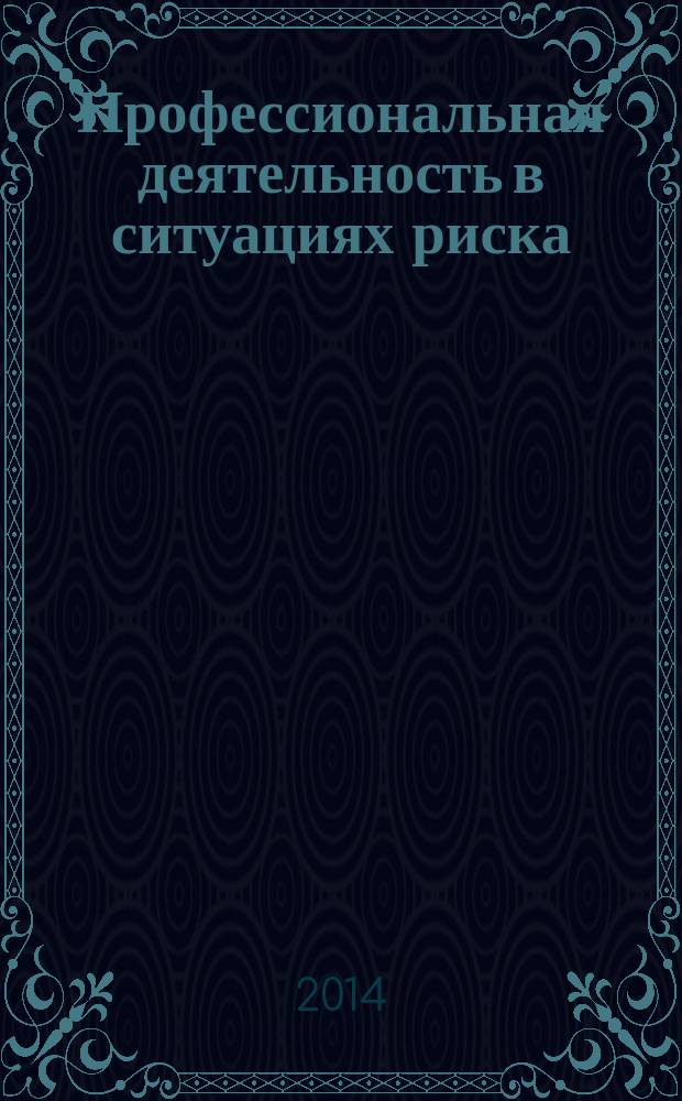 Профессиональная деятельность в ситуациях риска : коллективная монография