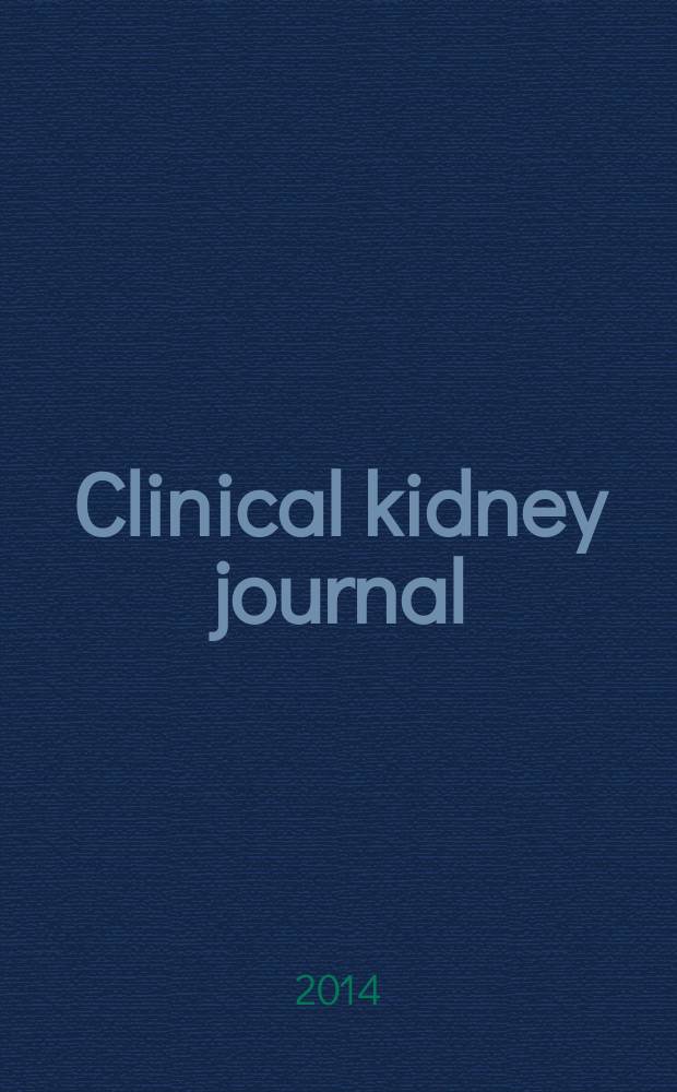Clinical kidney journal : CKJ official publication of the European renal association - European dialysis and transplant association incorporating proceedings of the European renal association - European dialysis and transplant association. Vol. 7, № 6