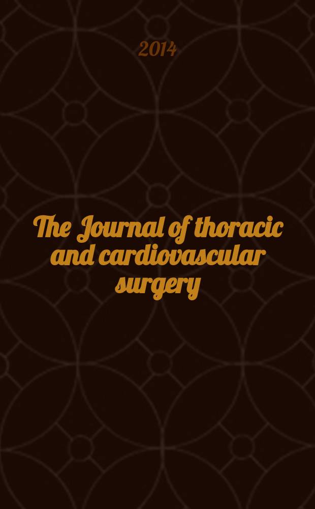 The Journal of thoracic and cardiovascular surgery : Official organ [of] the American association for thoracic surgery. Vol. 148, № 5