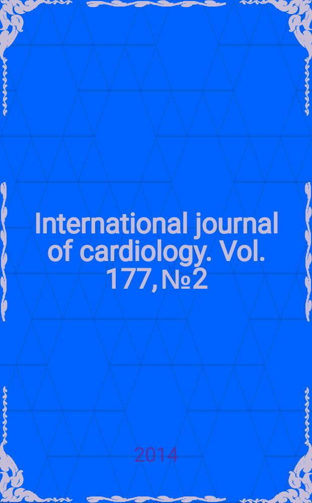 International journal of cardiology. Vol. 177, № 2