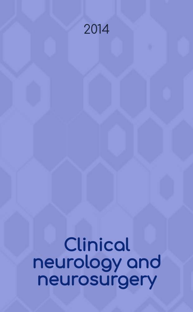 Clinical neurology and neurosurgery : J. of Netherlands soc. of neurology a. the Netherlands soc. of neurosurgeons. Vol. 127