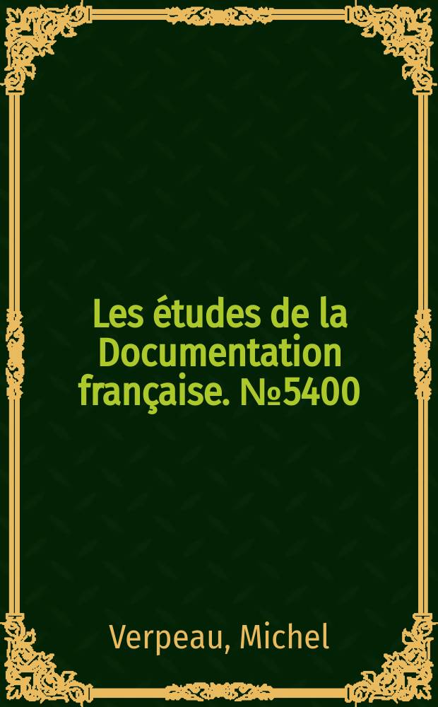 Les études de la Documentation française. № 5400/01 : Le Conseil constitutionnel = Конституционный Совет.