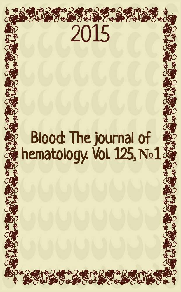 Blood : The journal of hematology. Vol. 125, № 1