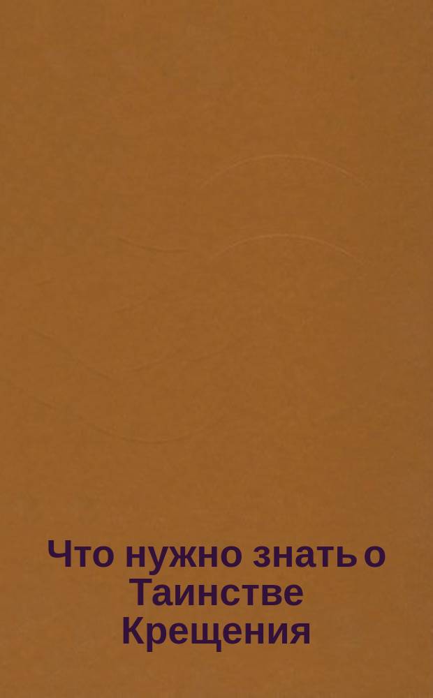 Что нужно знать о Таинстве Крещения : пояснения, обязанности восприемников, необходимые молитвы