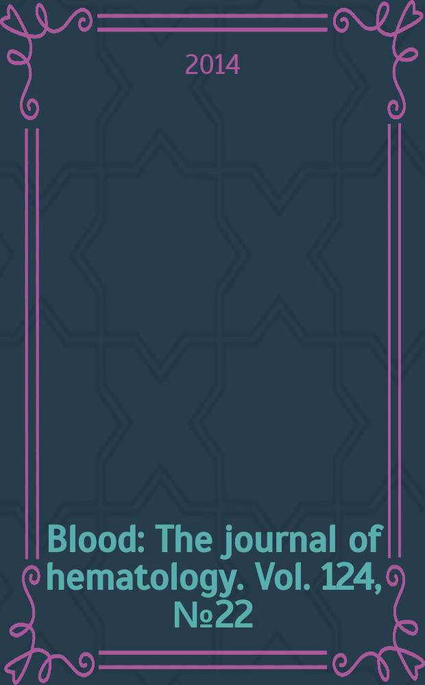 Blood : The journal of hematology. Vol. 124, № 22