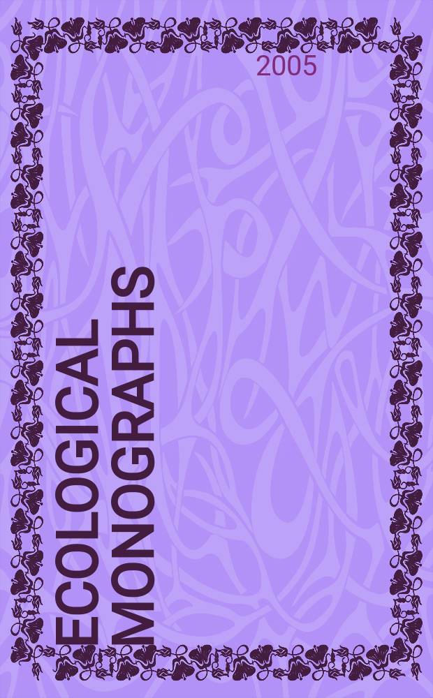 Ecological monographs : A quarterly journal for all phases of biology Official organ of the Ecological society of America. Vol. 75, № 4