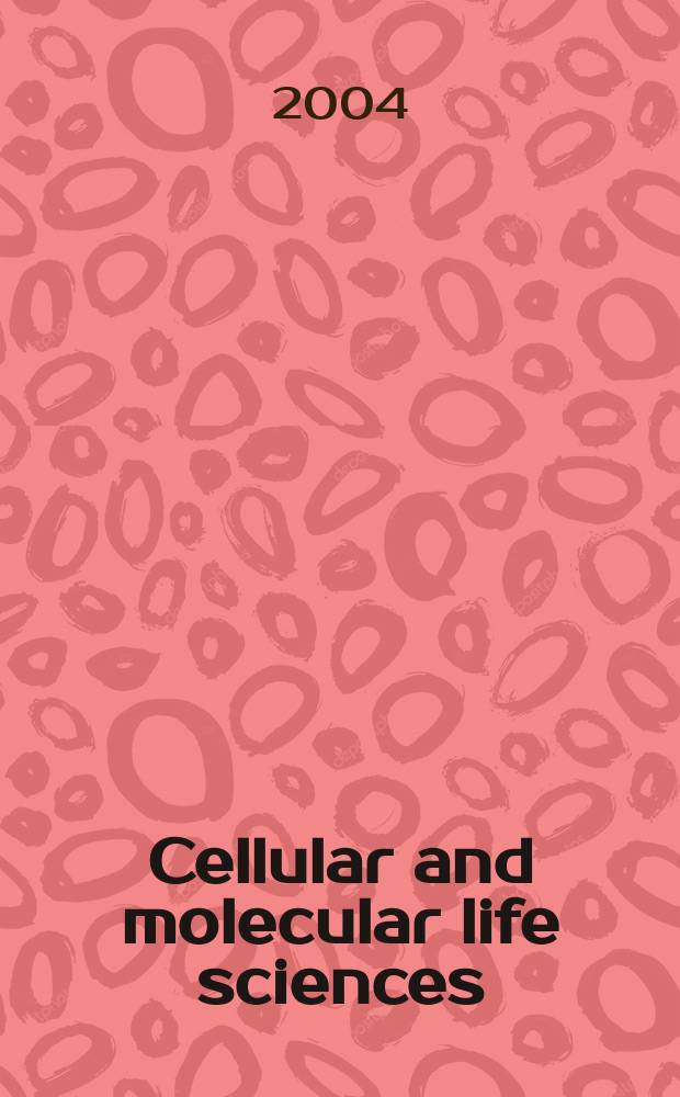 Cellular and molecular life sciences : CMLS Formerly Experientia. Vol. 61, № 11