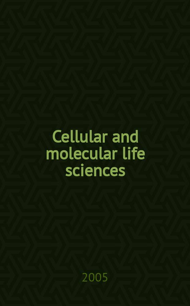Cellular and molecular life sciences : CMLS Formerly Experientia. Vol. 62, № 15