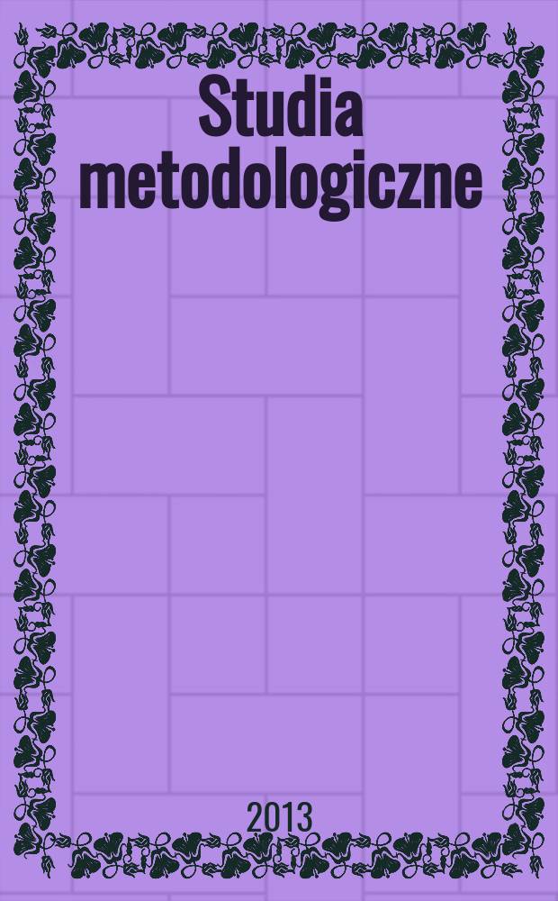 Studia metodologiczne : zeszyty poświęcone integracji nauki. 31
