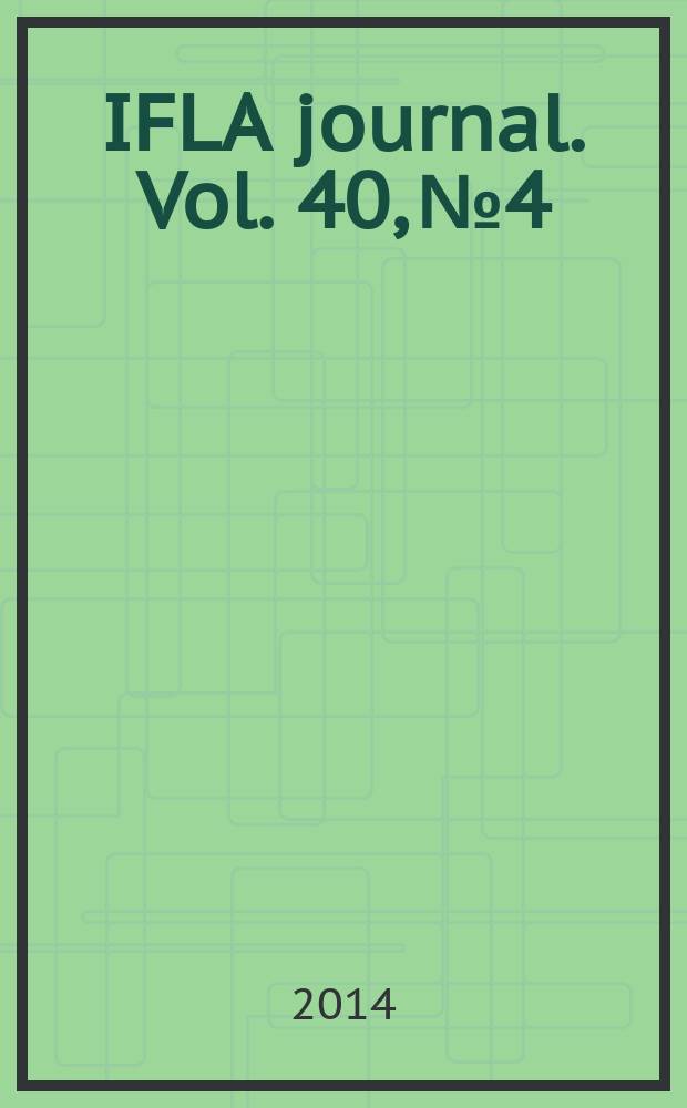 IFLA journal. Vol. 40, № 4