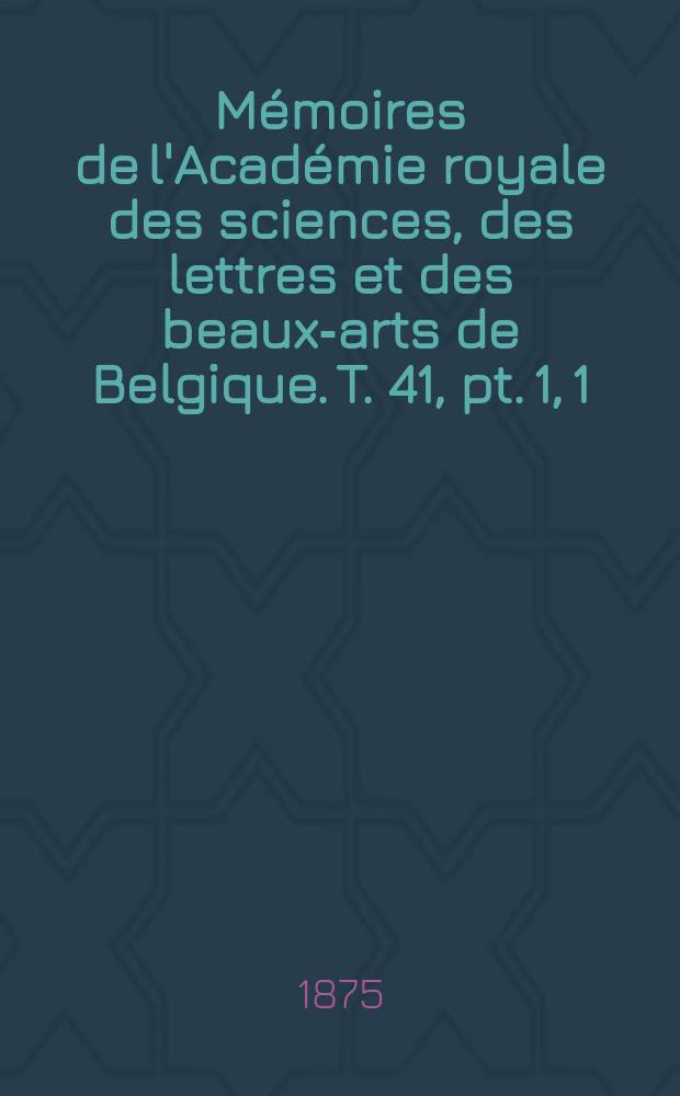 Mémoires de l'Académie royale des sciences, des lettres et des beaux-arts de Belgique. T. 41, pt. 1, 1 : Mémoire sur un Dauphin nouveau de la baie de Rio de Janeiro, désigné sous le nom de Sotalia Brasiliensis = Дельфины в заливах Рио-де-Жанейро