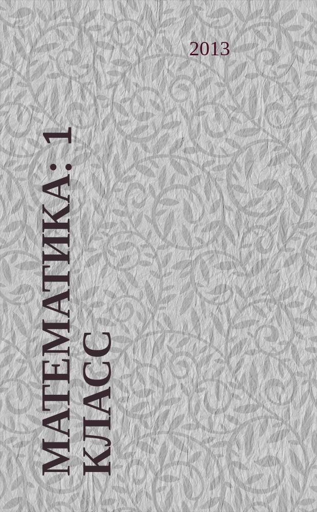 Математика : 1 класс : рабочая программа, система уроков