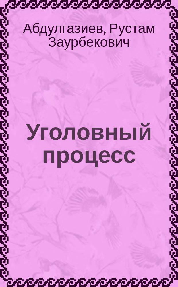 Уголовный процесс : электронное учебное пособие