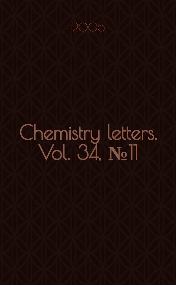 Chemistry letters. Vol. 34, № 11