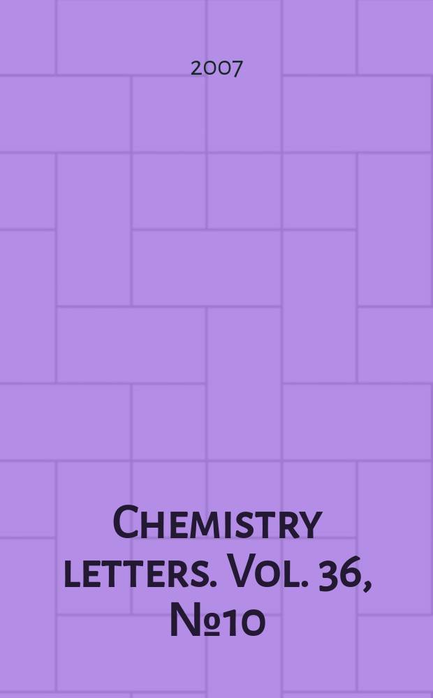 Chemistry letters. Vol. 36, № 10
