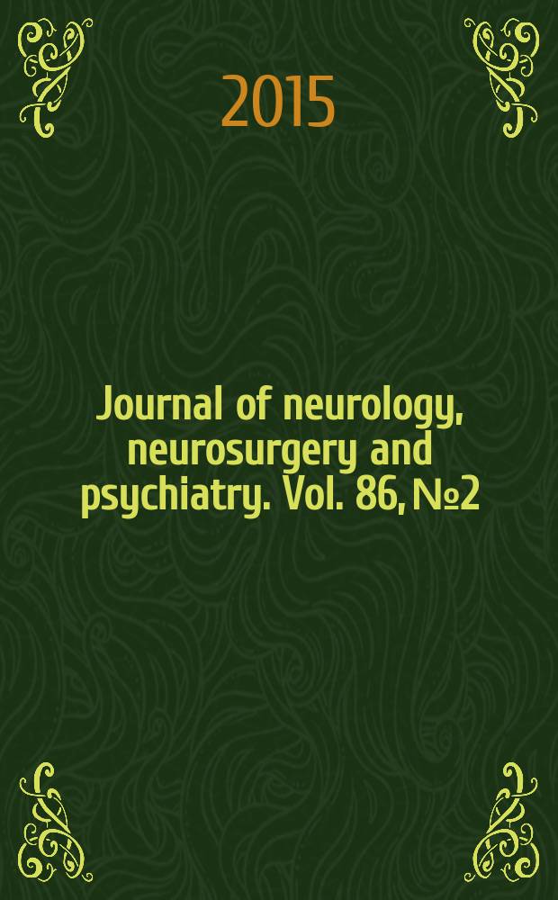 Journal of neurology, neurosurgery and psychiatry. Vol. 86, № 2