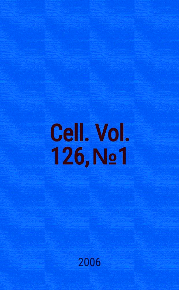 Cell. Vol. 126, № 1