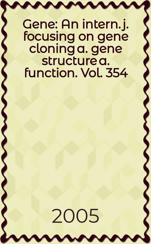 Gene : An intern. j. focusing on gene cloning a. gene structure a. function. Vol. 354 : Cross-talk between nucleus and organelles
