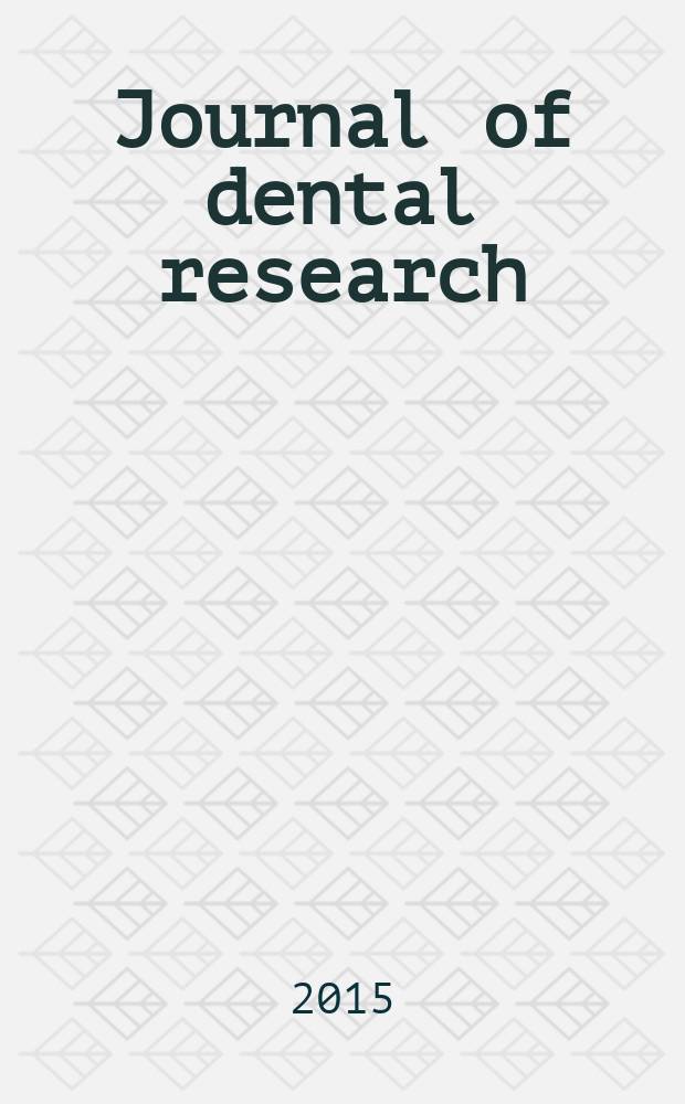Journal of dental research : Off. publ. of the Intern. ass. for dental research. Vol. 94, № 2