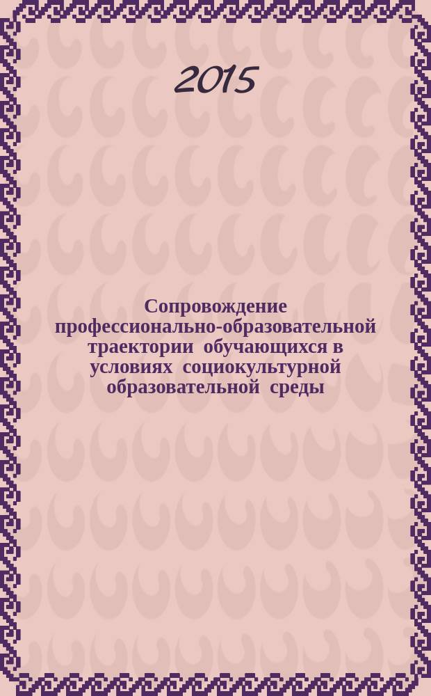 Сопровождение профессионально-образовательной траектории обучающихся в условиях социокультурной образовательной среды : монография