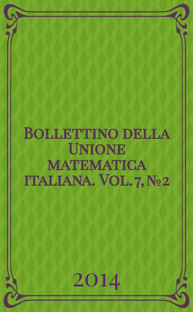 Bollettino della Unione matematica italiana. Vol. 7, № 2