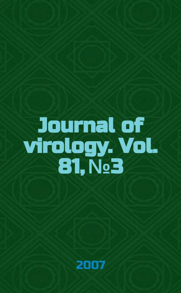Journal of virology. Vol. 81, № 3