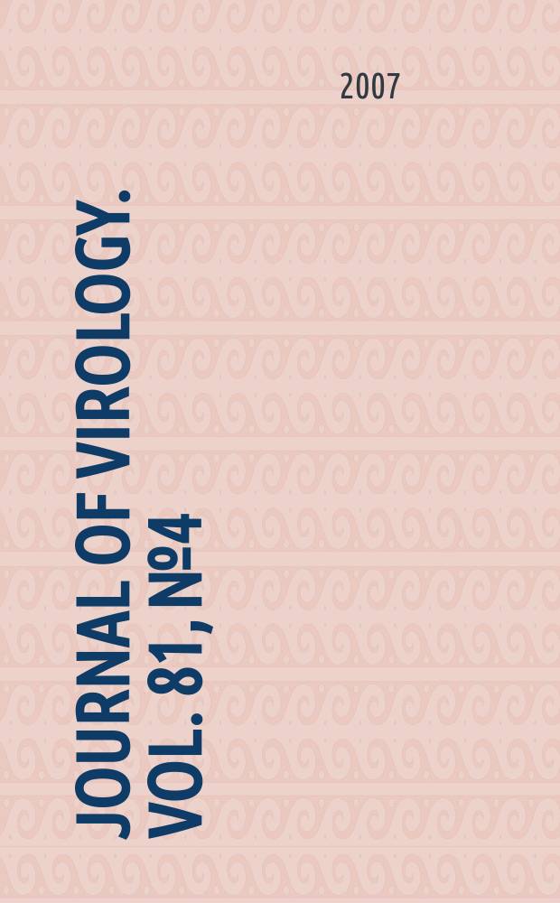 Journal of virology. Vol. 81, № 4