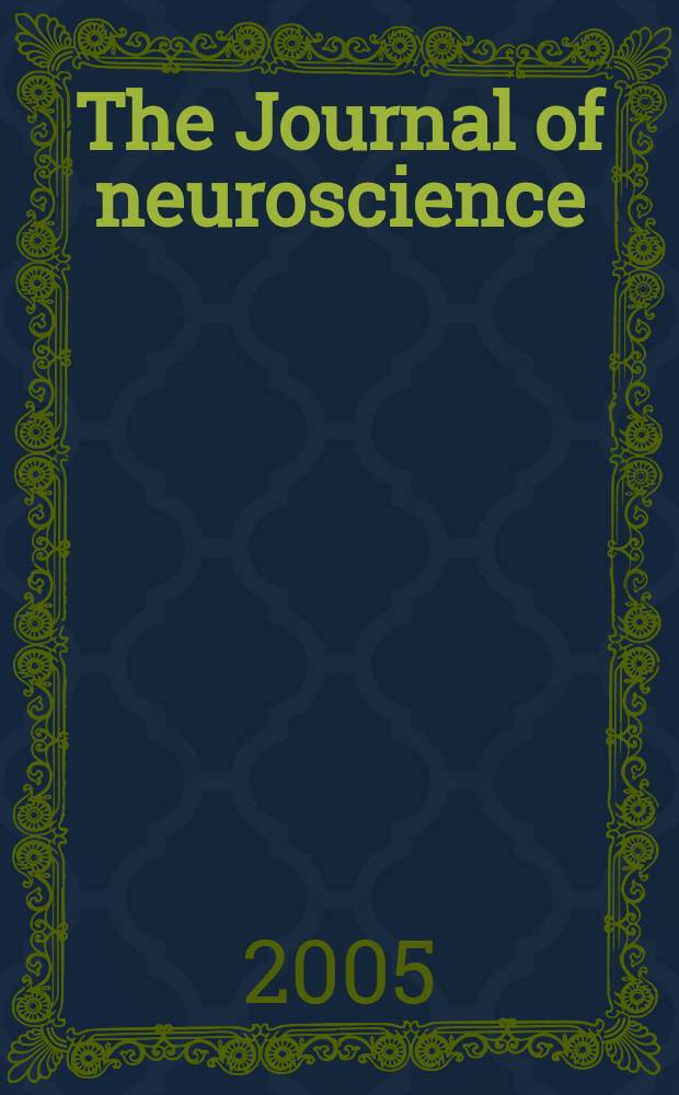 The Journal of neuroscience : The official journal of the Society for neuroscience. Vol. 25, № 36